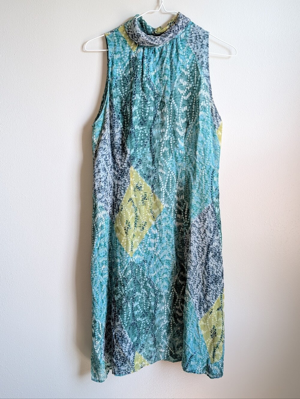 Vintage 100% Silk Dress By Tess Size 8 - Picture 1 of 7